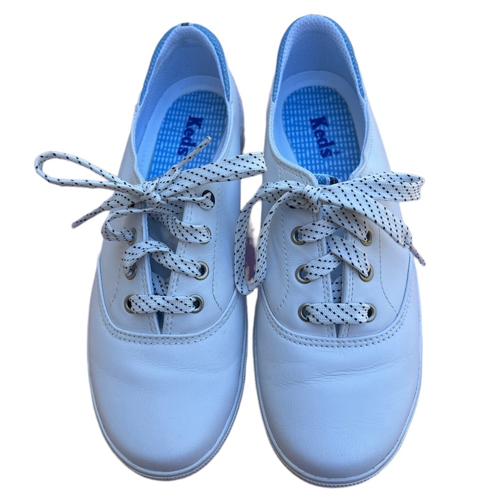 WOMEN’S KEDS GEL-FLEX WHITE LEATHER SHOES SIZE 5.5